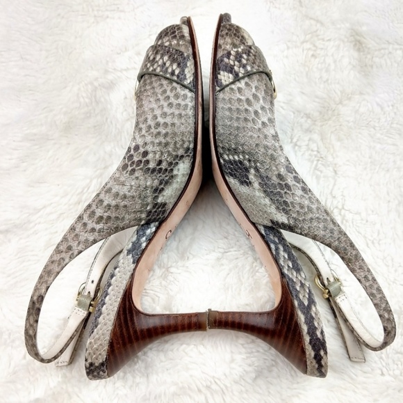 Cole Haan Nikeair Animal Print Leather Sandals - Picture 5 of 8